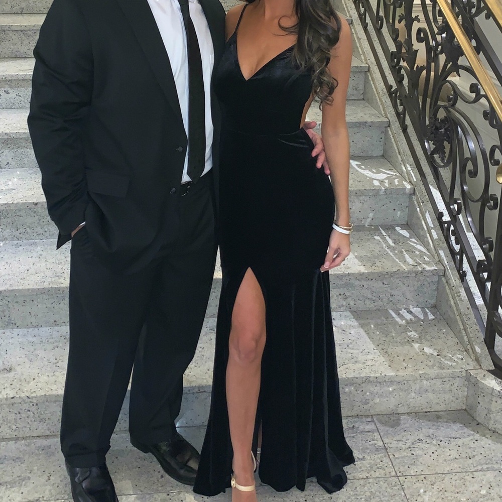 Windsor Open Back Velvet Gown